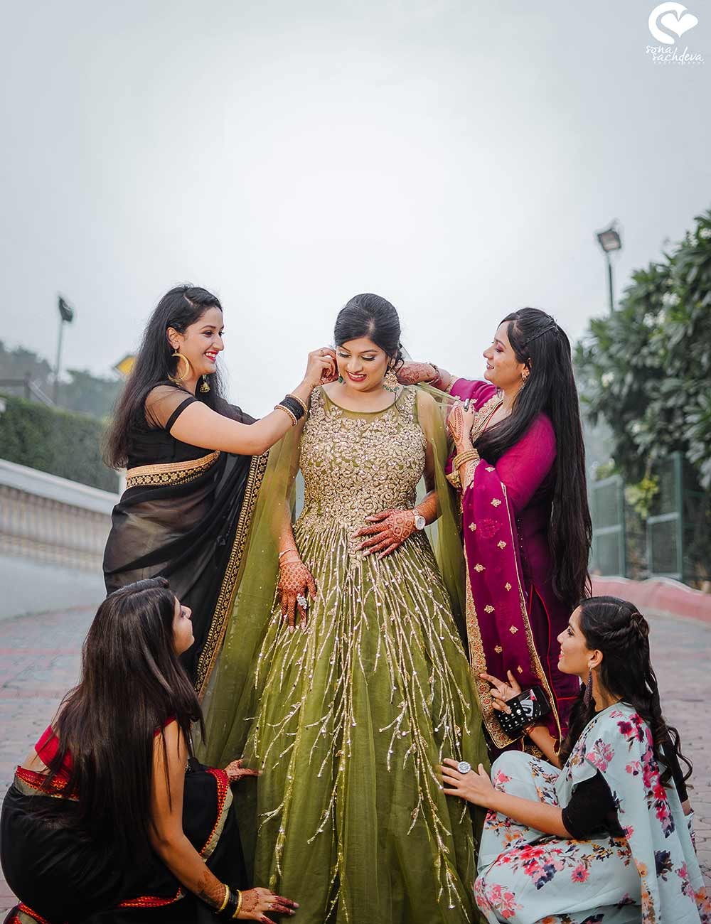 Deepanshu and Sonali in traditional wedding attire during a ceremony