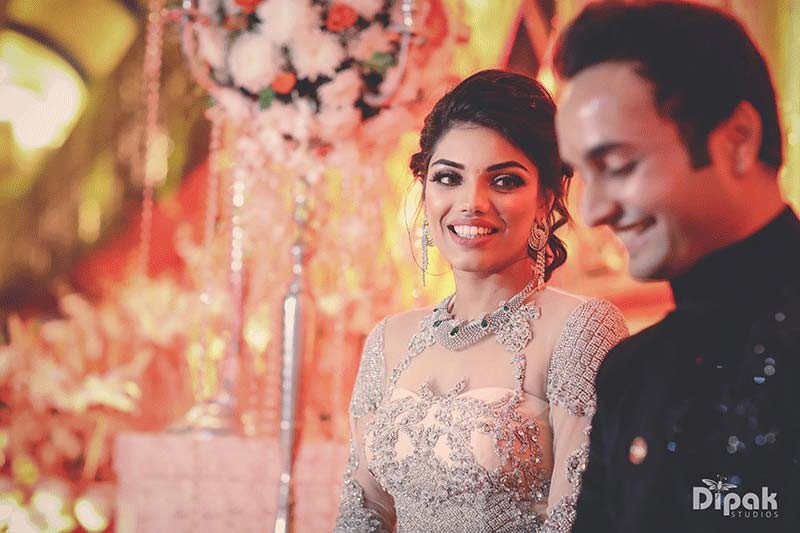 Portrait of bride Tanvi in traditional Indian bridal attire