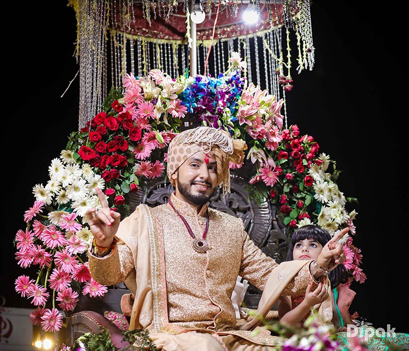 Portrait of bride Anjali in bridal attire