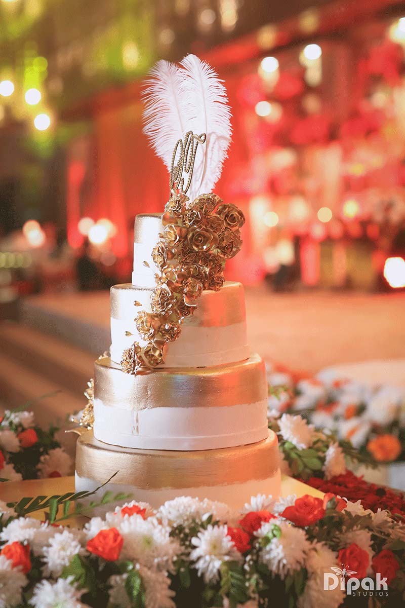 Floral wedding decor and table setup at Shreejeet and Tanvi's celebration