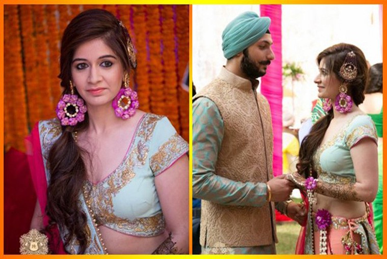 How to wear floral jewelry on your mehendi?