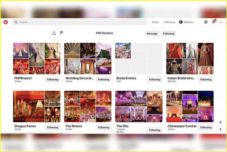 How to plan your wedding using Pinterest boards?