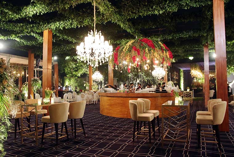 An Exotic Garden themed Cocktail function at Shagun Farm