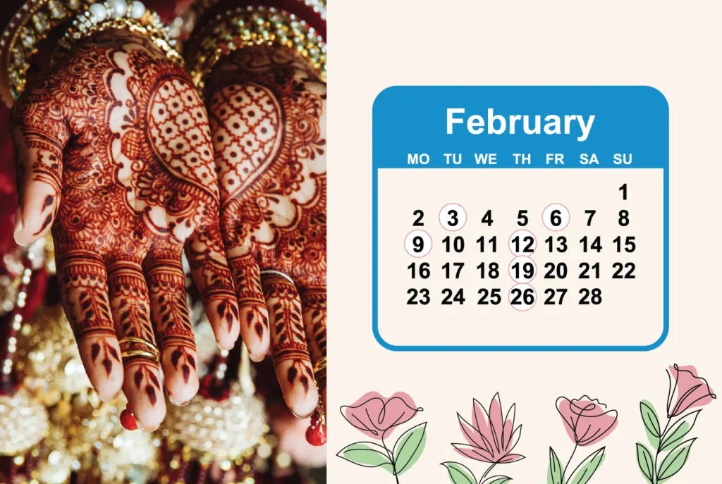 marriage date 2026 february