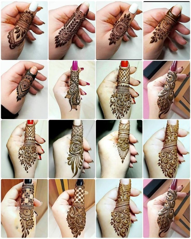 Thumb and Index Positive Space mehendi design