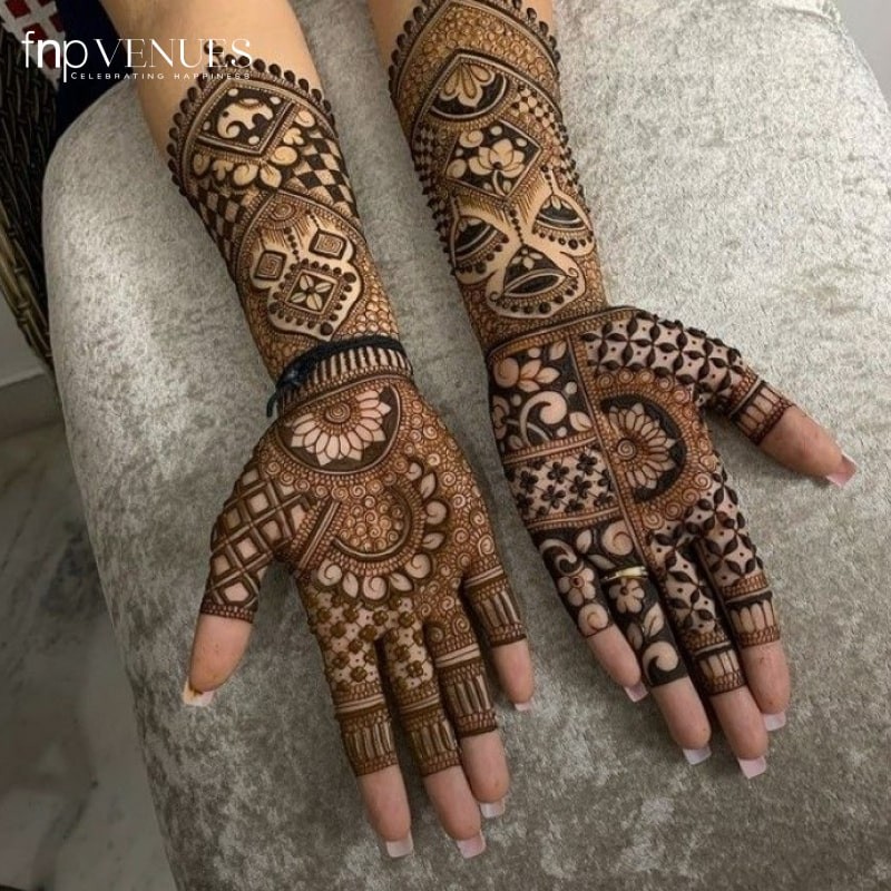 very simple front hand mehandi design