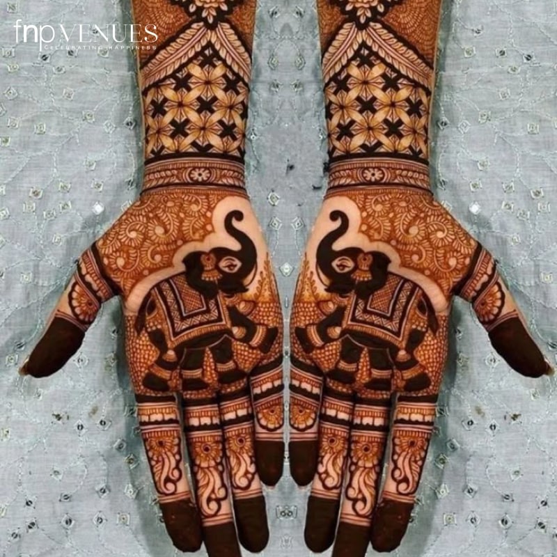 mehandi front hand simple full design