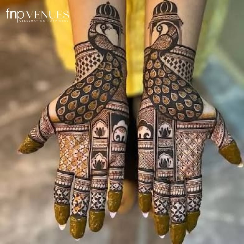 peacock mehendi design