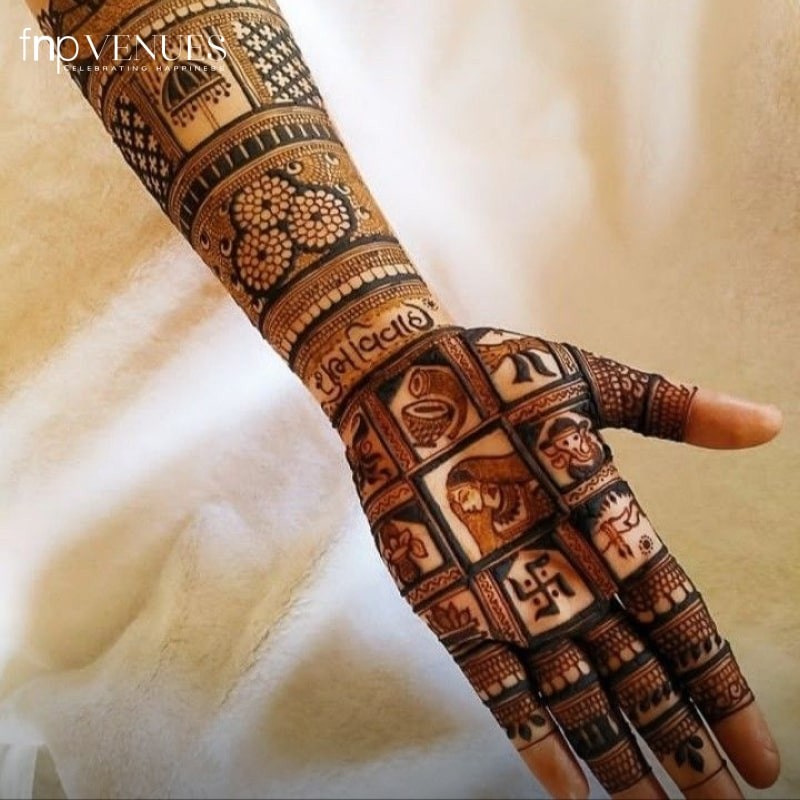 mehendi design front hand for bridal
