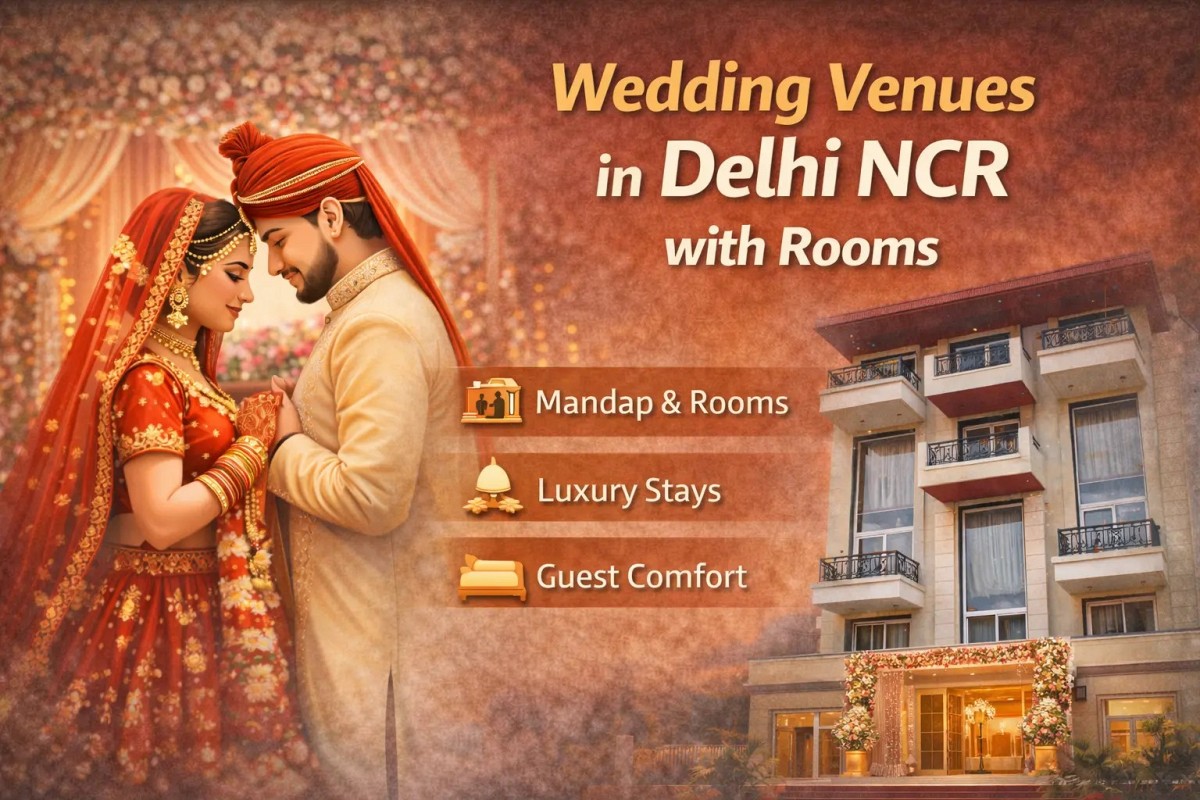 Wedding venues in Delhi NCR with rooms