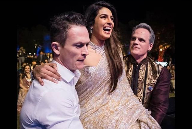 Priyanka with Groomsmen