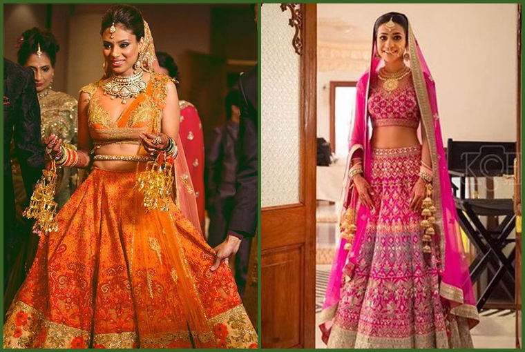 Lehenga colours for olive skin tone