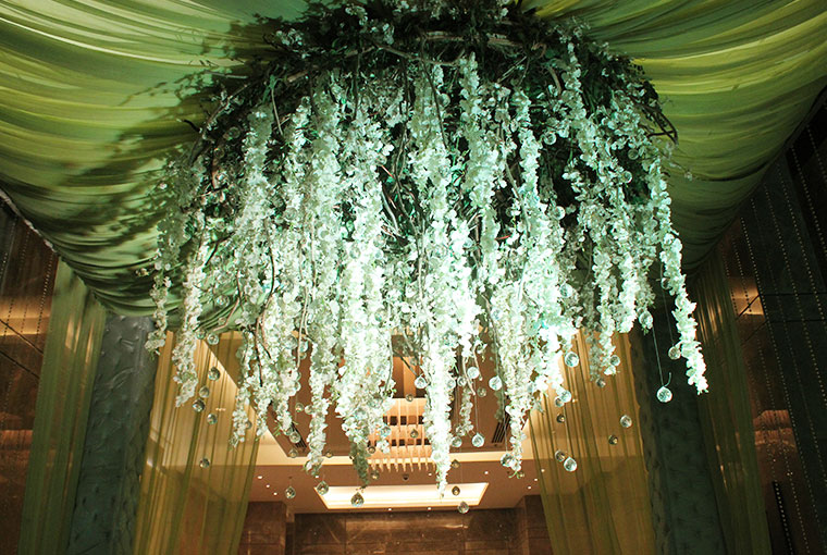 Green Floral Chandelier