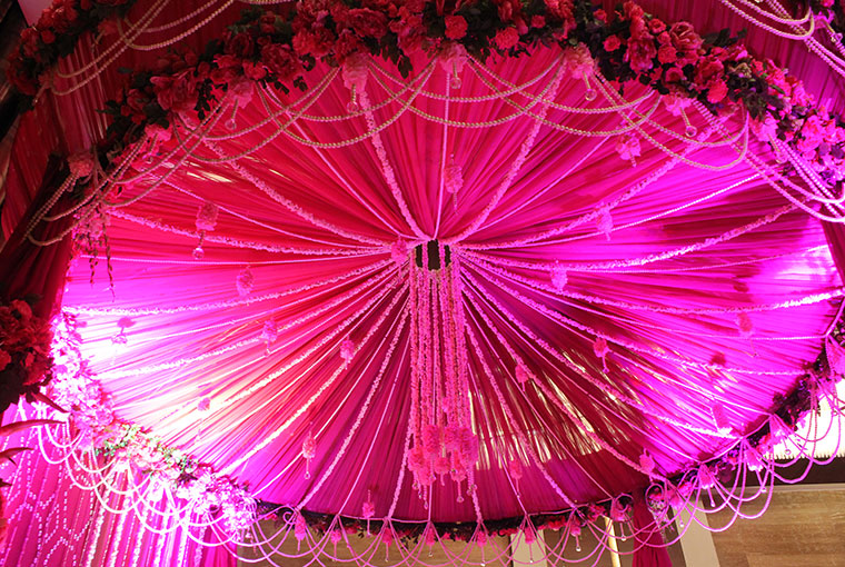 Pink Floral Chandelier