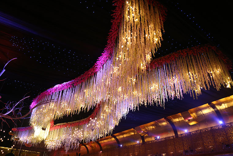 Larger than life floral chandelier
