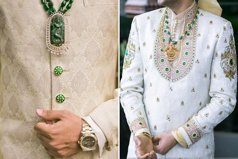 Unconventional Statement Necklaces for grooms