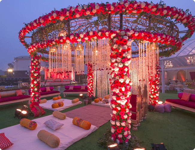 The Floral Affaire theme on venues