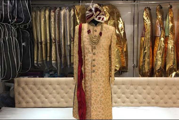 Groom's sherwani in Chandni Chowk