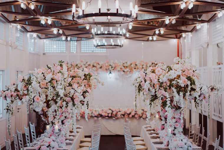 Pastel hues in wedding decor