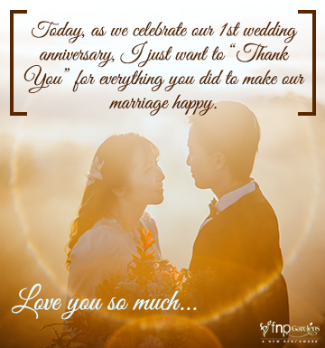 1st anniversary wishes for couple