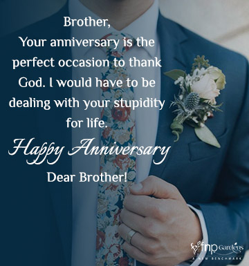 Best marriage anniversary wishes for brother