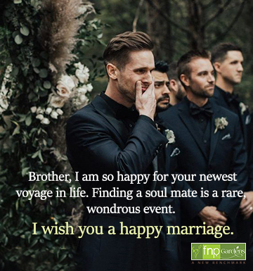 Best wedding wishes for brother