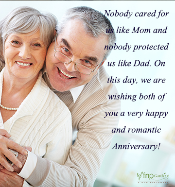 Wedding anniversary wishes for Mom and Dad