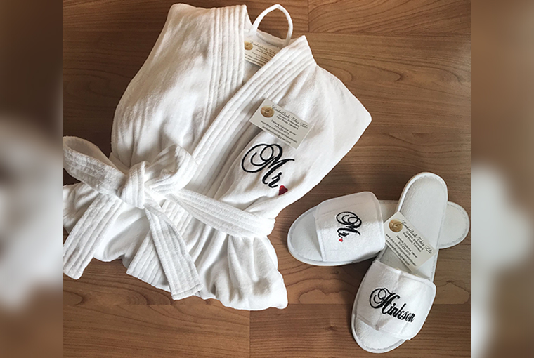 Personalised robes and slippers