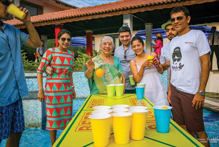 Beer pong at indian weddings