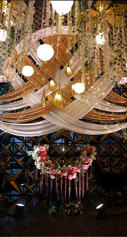 Chandelier Wedding decor by FNP Venues