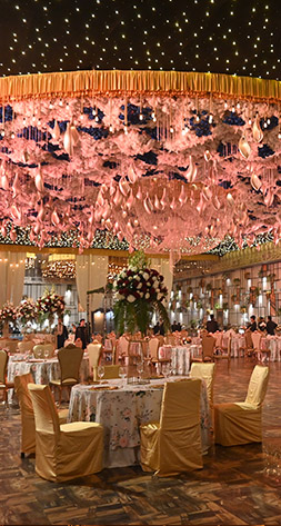 Chandelier Wedding decor by FNP Venues