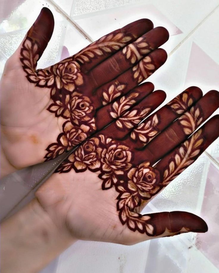 Two Shades of Henna Shading mehndi design