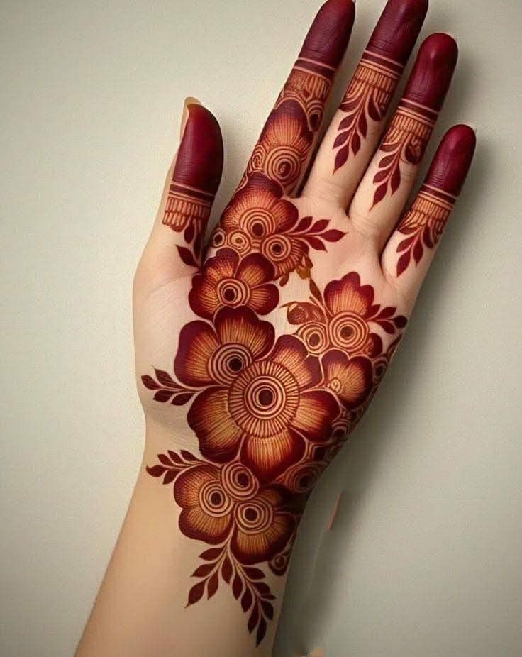 Abstract Arabic with Bold Outlines mehndi design