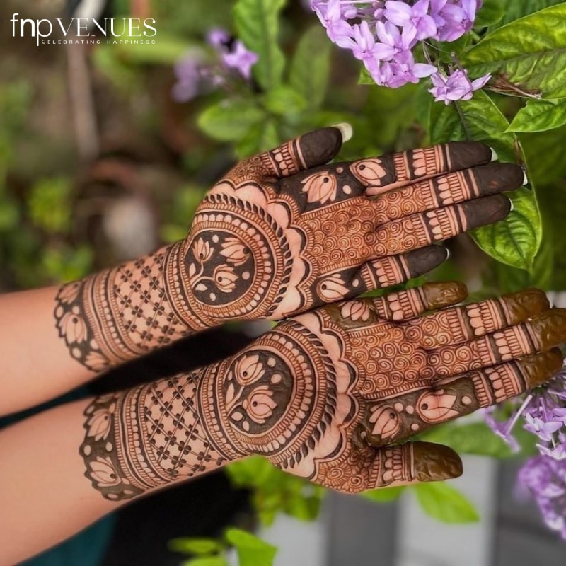 lotus mehendi design
