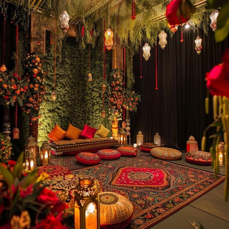 carnival haldi-mehendi theme decor