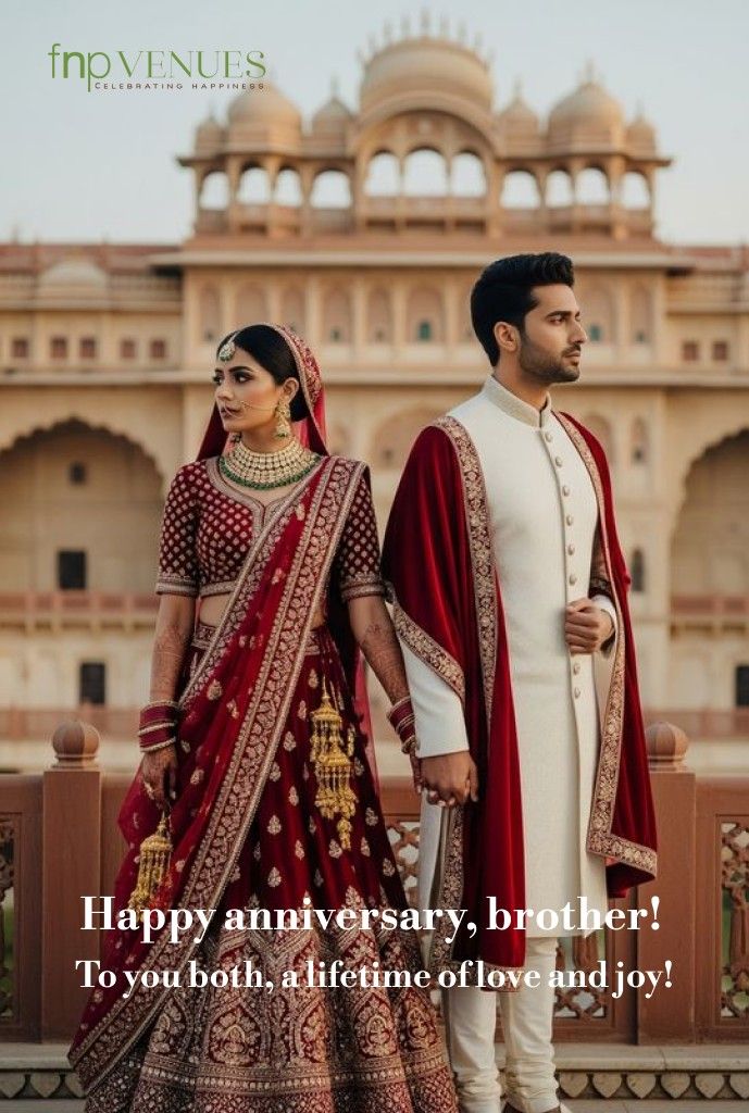 Happy anniversary, brother! To you both, a lifetime of love and joy!