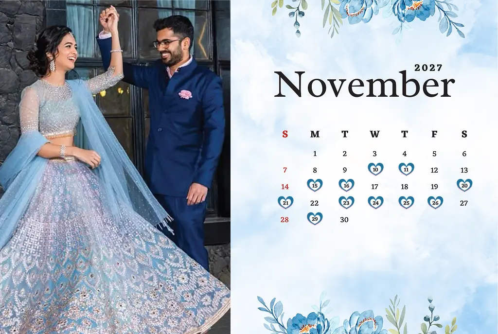 november weddding dates 2027