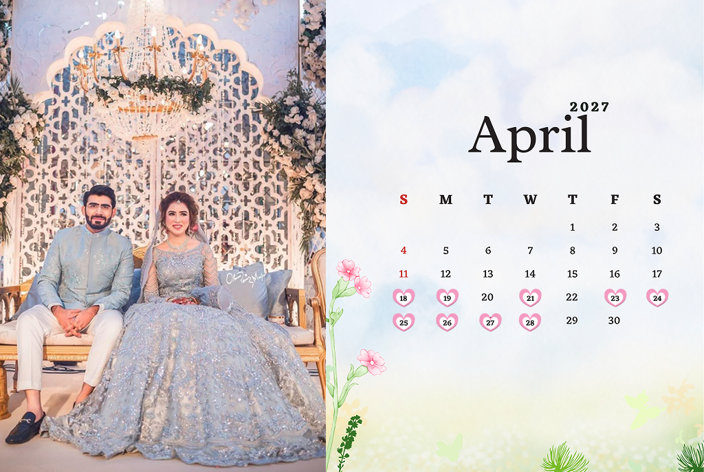 april wedding dates 2027