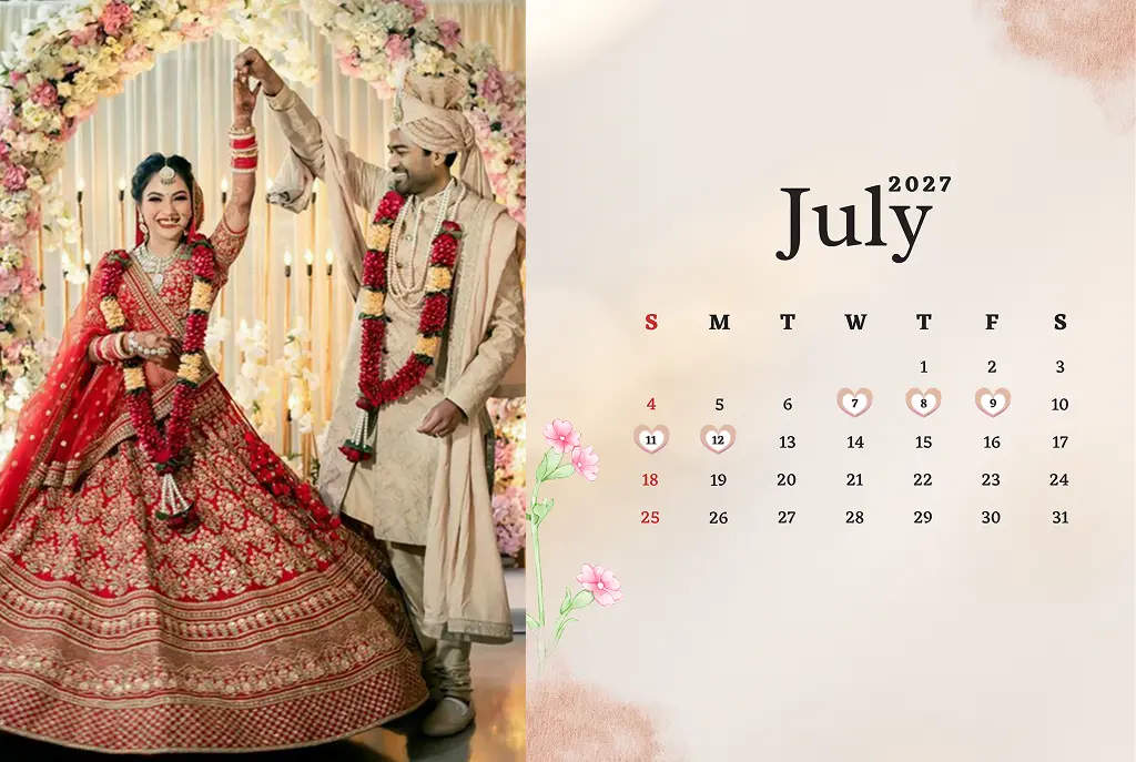 july wedding dates 2027