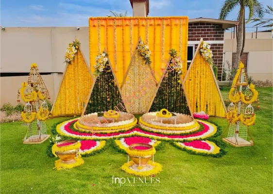 Tropical Paradise Vibes haldi ideas
